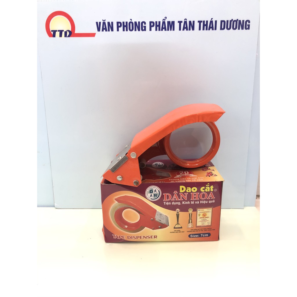 Cắt băng dính cầm tay 5 cm và 7 cm Dân Hoa_ tiện dụng_giá rẻ