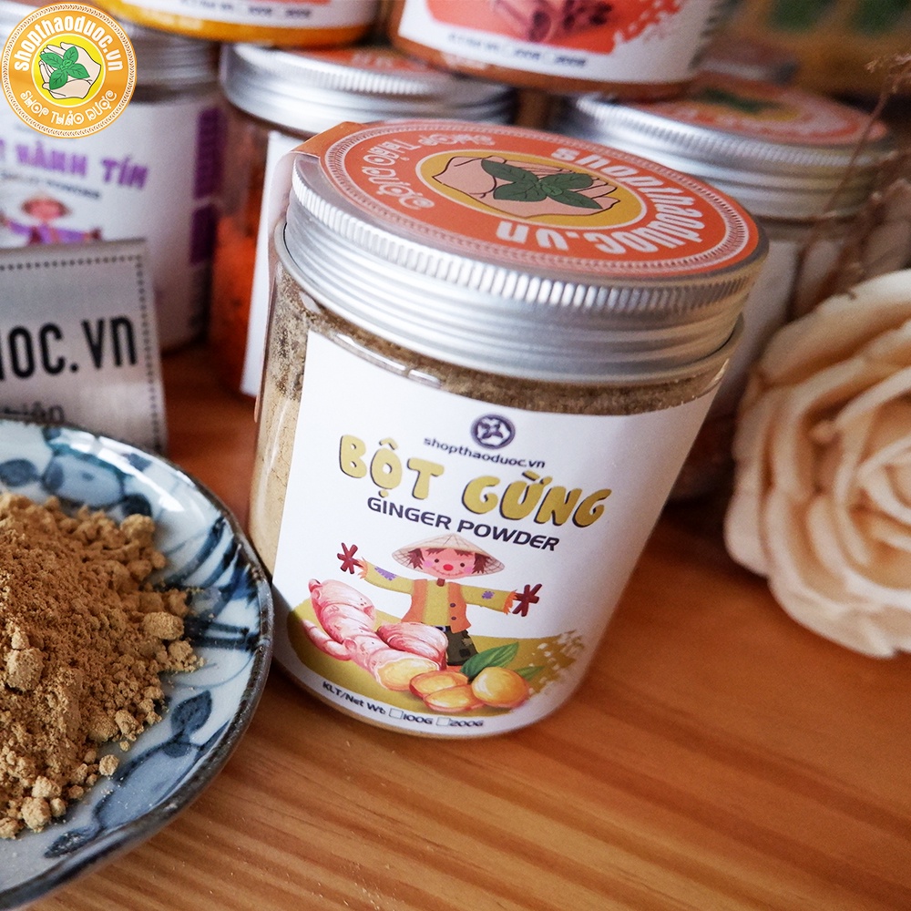 Bột Gừng Sấy Lạnh Shop Thảo Dược Hũ 100G - Bột Gừng Gia Vị Hữu Cơ Cao Cấp