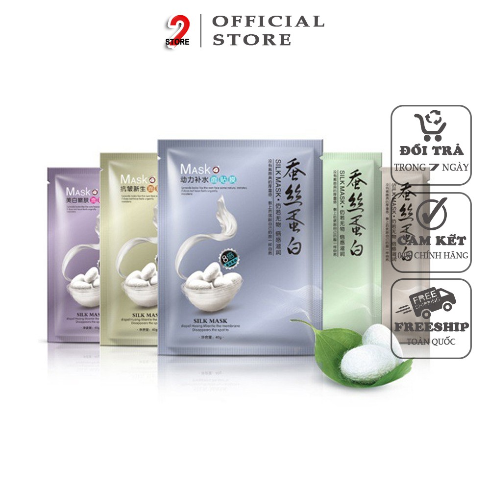 Mặt nạ dưỡng da mụn cấp ẩm thải độc sợi tơ tằm ONE SPRING SILK MASK