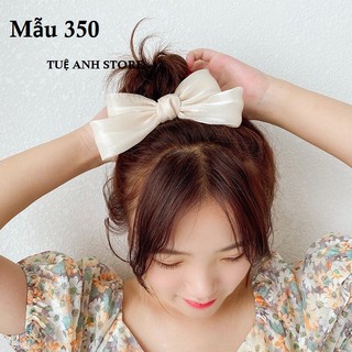 B350 - Cặp tóc nơ lớn vải voan tơ óng