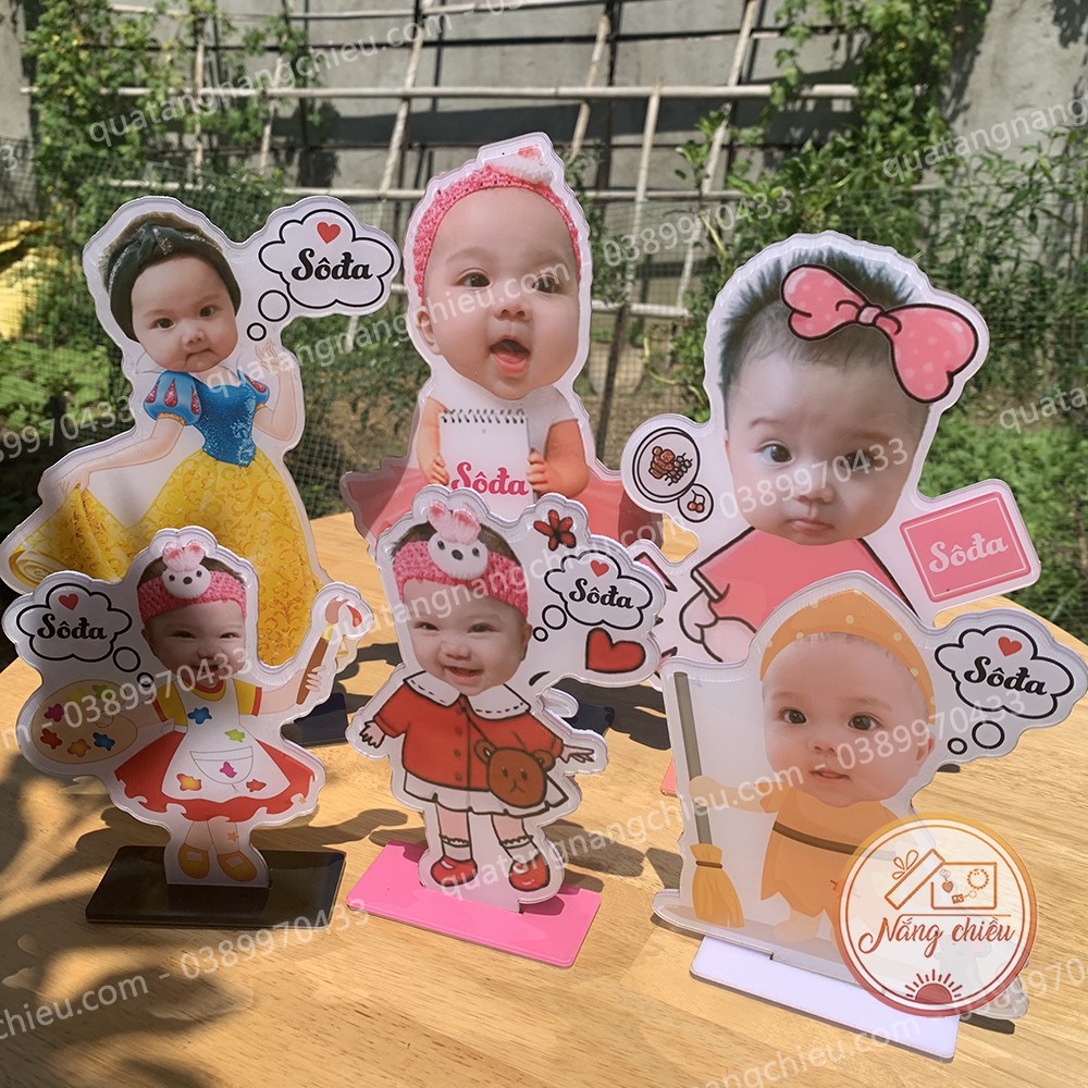 Thiết kế hình Chibi trang trí tiệc sinh nhật, happy birthday, thôi nôi, đầy tháng theo yêu cầu cho bé trai, bé gái