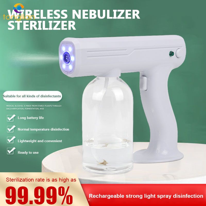 【Ready Stock】 PC nozzle USB-800ML Blu-ray wireless rechargeable nano steam spray atomization disinfection sprayer spray mixed steam nano