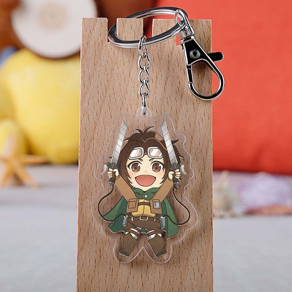 BLISS Creative Anime Attack on Titan Bag Pendant Gift Acrylic Attack on Titan Keychain Car Key Holder Car Key Rings For Men Women Kid Key Rings Special Car Interior Accessories Double Sided