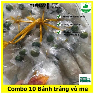 Combo 10 Bánh tráng vò muối nhiễn sa tế tỏi phi me phơi sương tây ninh dẻo siêu cay