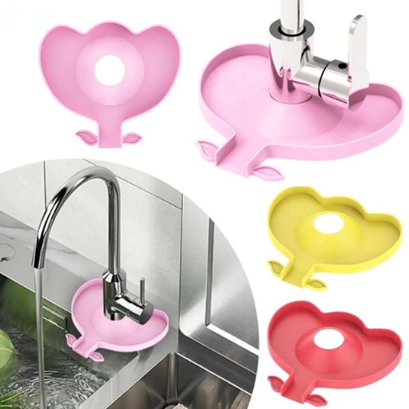 Tấm Đệm Silicon Mềm Gắn Vòi Nước Bồn Rửa Chén Chống Văng Chống Ẩm Bền Bỉ