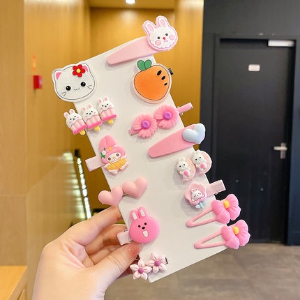 Set 14 Kẹp Tóc Mái Dễ Thương Cho Bé Gái