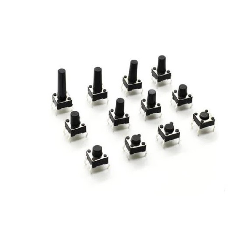 Set 10 công tắc cảm ứng xúc giác micro vi mô 6*6 4.3 5 6 7 8 9 10 11 12 13 14MM DIP