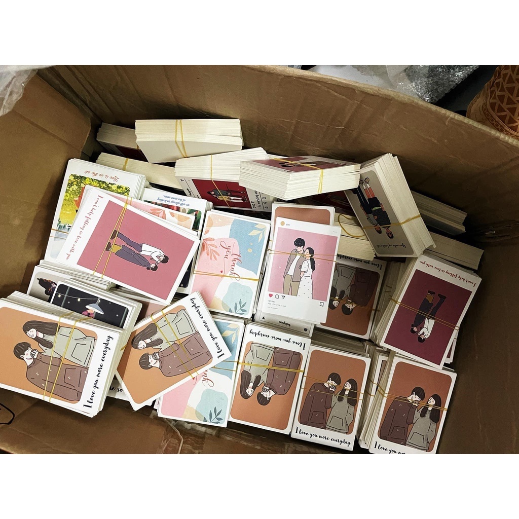 Thiệp Postcard Couple Hàn Quốc Decor, Thiệp Chúc Mừng Valentine, Sinh Nhật, Giáng Sinh, Lễ Kỉ Niệm, Thiệp Cảm Ơn
