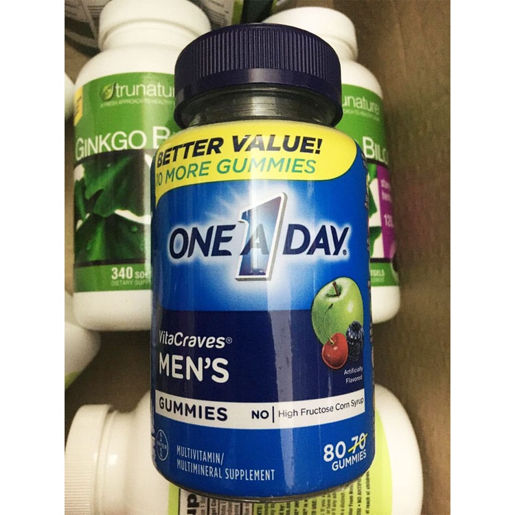 Kẹo dẻo đa Vitamin dành cho nam One a Day Men’s Vitacraves Gummies 80 viên