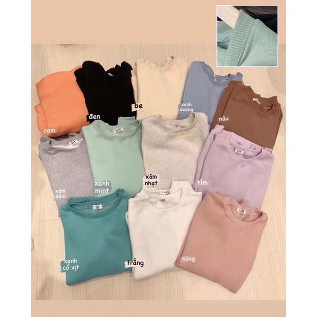 [ Quà Tặng Là chun buộc tóc] Áo Sweater Trơn Dáng rộng | BigBuy360 - bigbuy360.vn