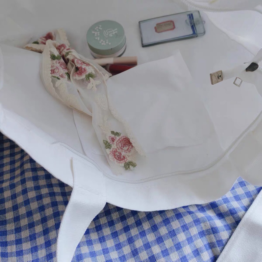 Túi tote vải canvas cao cấp UGH. phong cách Hàn quốc đi học đi chơi