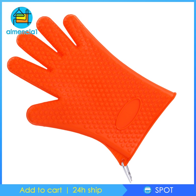 [ALMENCLA1]Catch Fish Gloves Rubber Anti-slip Fishing Gloves Hand Protection Green