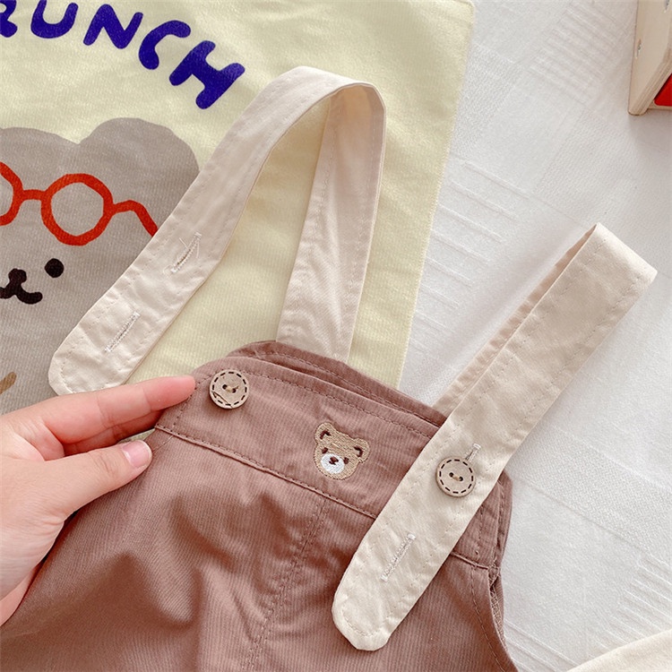 Áo Thun Tay Dài In Hình Gấu Dễ Thương Thời Trang Mùa Thu Cho Bé Trai 0-3 Tuổi