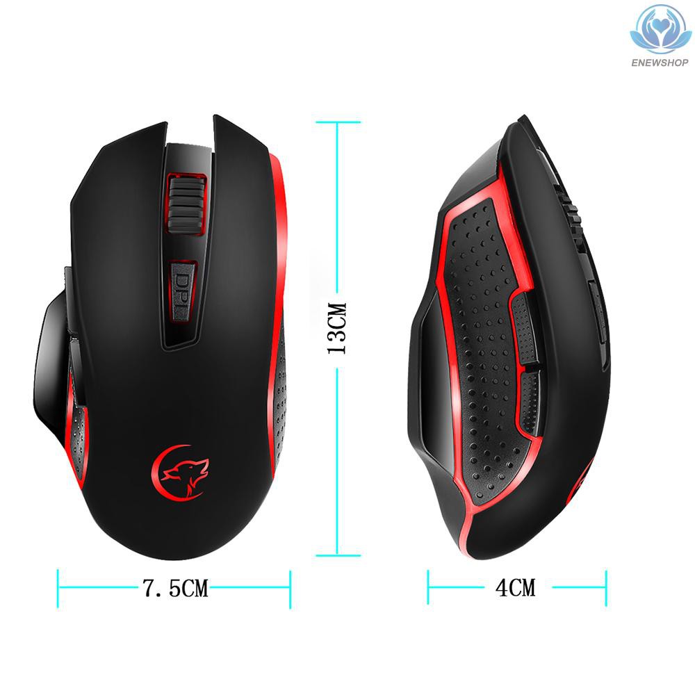 Chuột chơi game không dây 2400DPI 2.4Hz dành cho máy tính