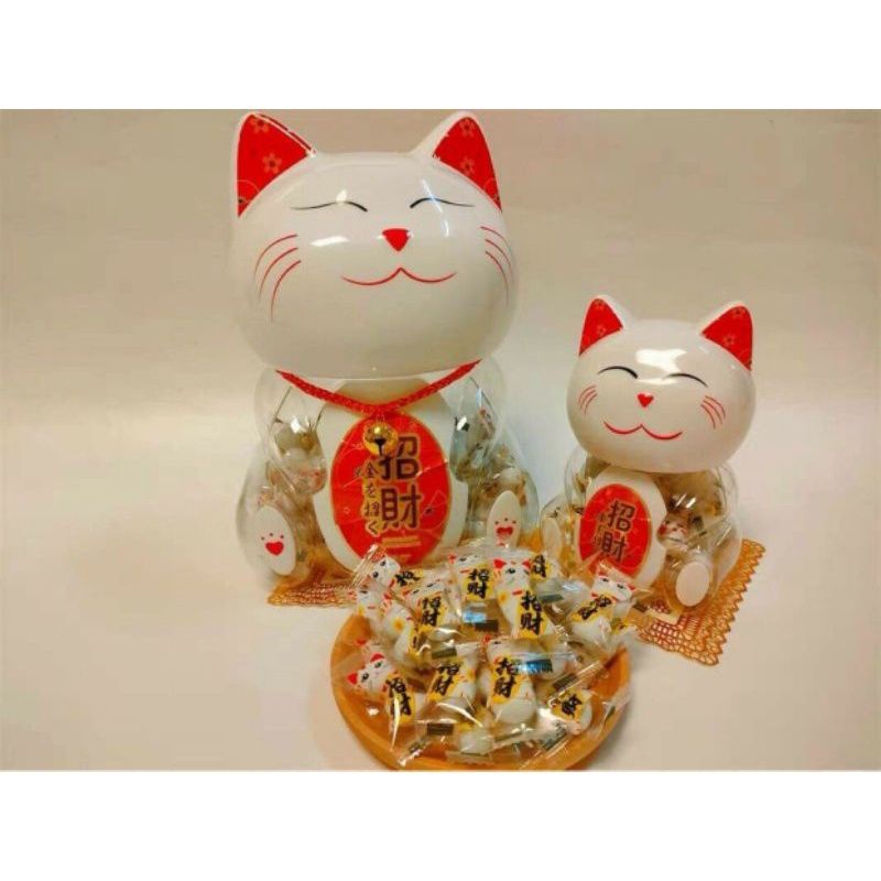 Kẹo sô cô la mèo thần tài may mắn trang trí rỏ quà tết mini