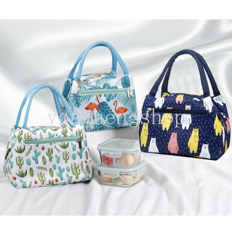 Túi Giữ Nhiệt Đựng Hộp Thức Ăn Họa Tiết Hoạt Hình Đáng Yêu