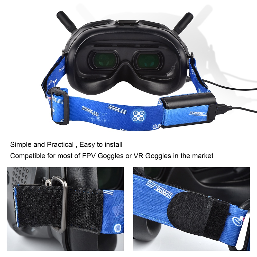 Dây Đeo Pin Nhiều Màu Có Thể Điều Chỉnh Cho Kính Thực Tế Ảo DJI FPV Googles V2