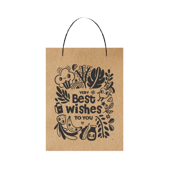 Combo 2c Túi giấy đựng quà, Túi giấy Kraft T16 , KT 18x24x8cm