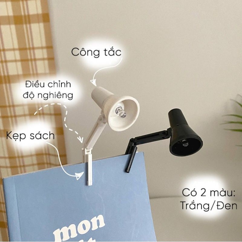 [Mã SR14MAY5 giảm 20K đơn 50K] Đèn Mini [GIÁ TỐT] Đế Tháo Rời, Có Thể Kẹp Vào Sách BiTi DMN79