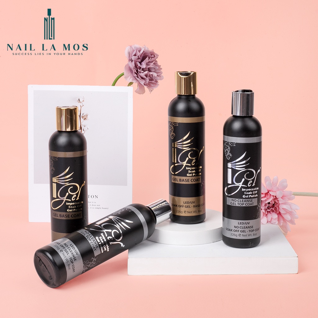 Base top Igel nhập khẩu Mỹ chính hãng  - Sơn gel liên kết và top phủ bóng, size lớn tiết kiệm