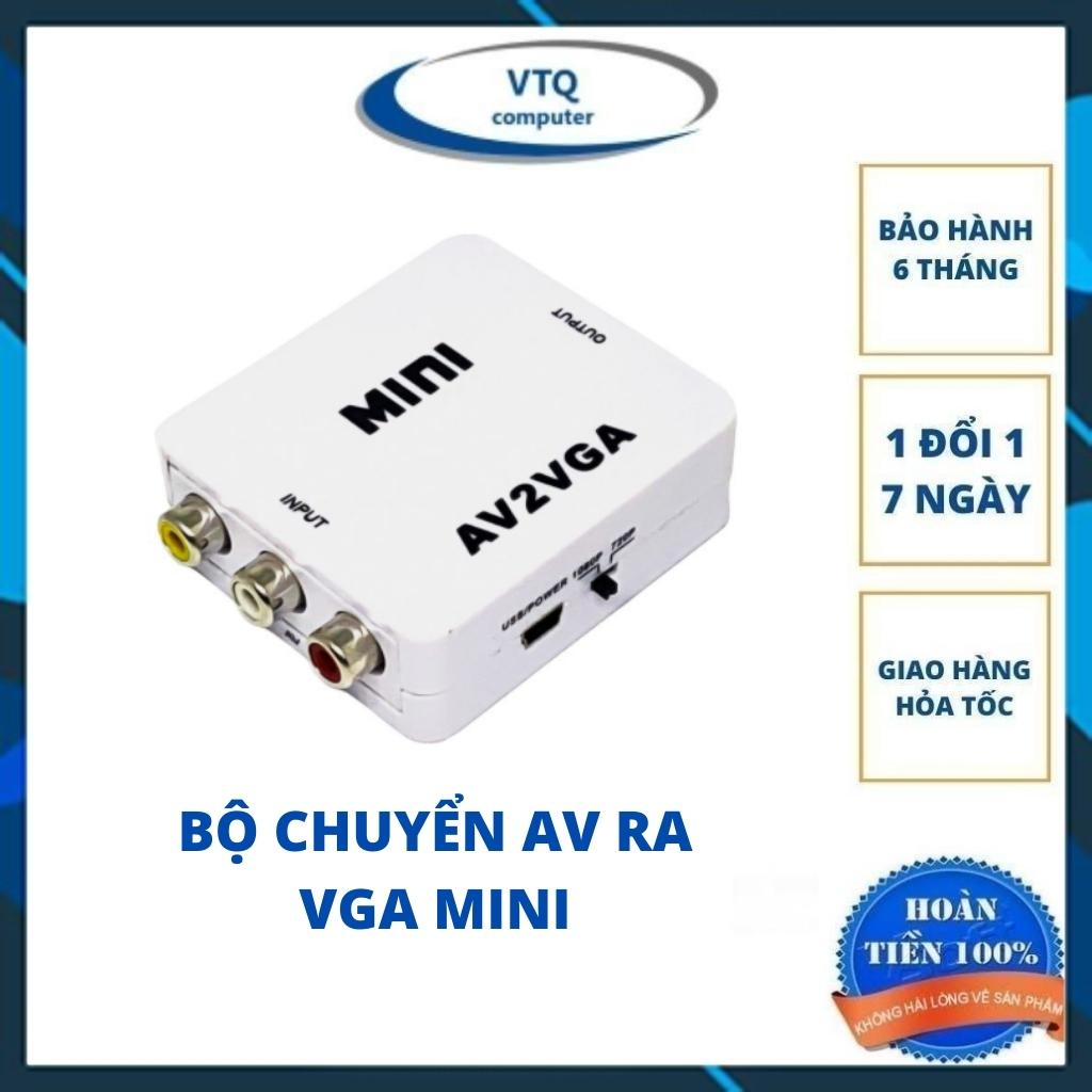 Bộ chuyển AV ra VGA. Bộ chuyển từ cổng âm thanh av ra công vga hàng chất lượng, bảo hành 6 tháng.shopphukienvtq