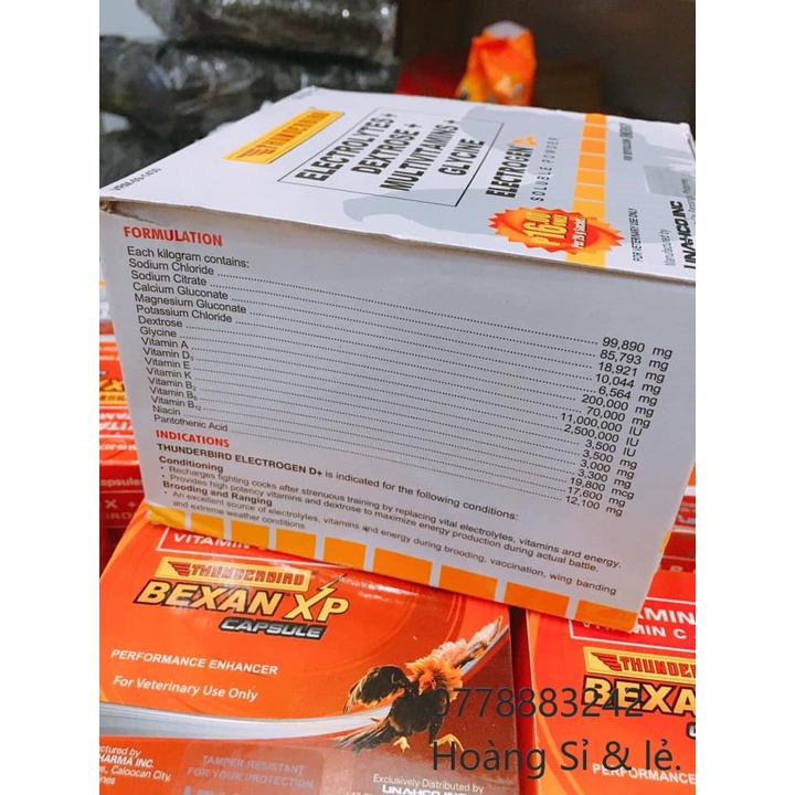 Thuốc Electrogen D+ bổ sung vitamin, chất điện giải cho gà đá (1 gói).