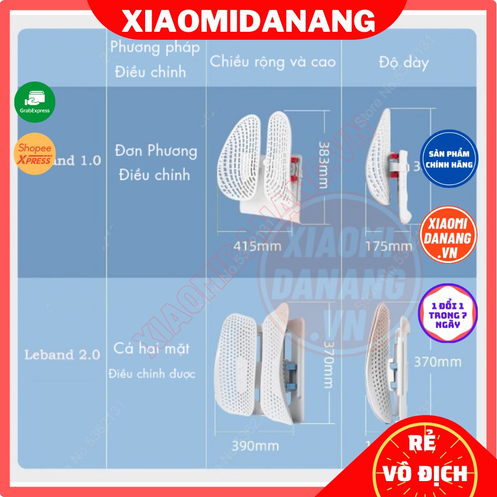 TỰA LƯNG, ĐỆM LƯNG ĐIỀU CHỈNH CÔNG THÁI HỌC XIAOMI LERAVAN CHO VĂN PHÒNG, Ô TÔ GEN 1, GEN 2 | BigBuy360 - bigbuy360.vn