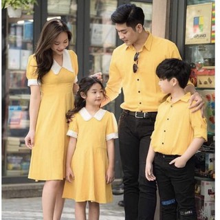đồng phục gia đình - áo gia đình may theo yêu cầu - đồ đôi gia đình may theo số đo - váy áo gia đình đẹp