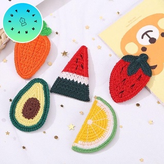 Set 5 kẹp tóc hình quả đan len xinh xắn cho bé