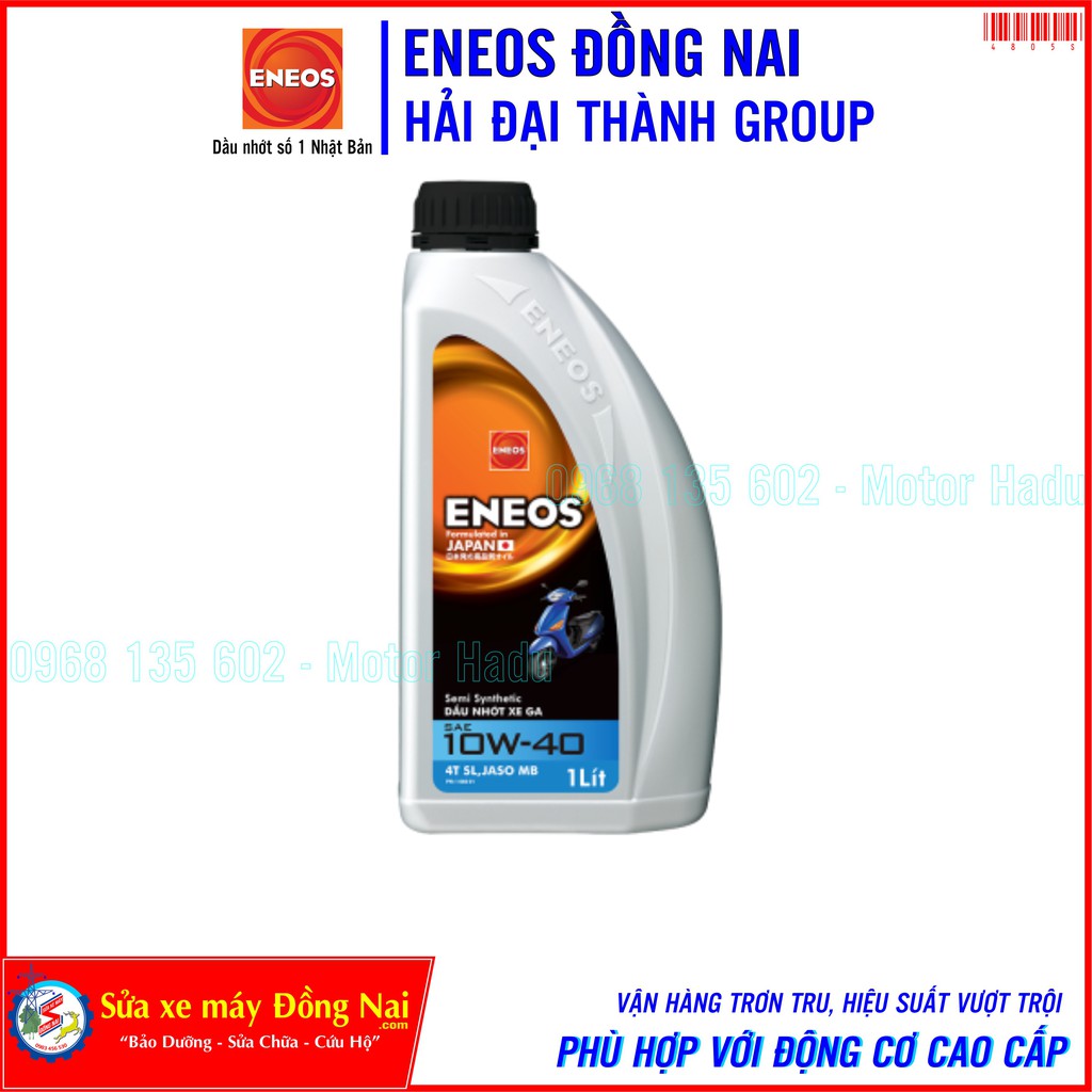 Dầu nhớt xe tay ga ENEOS Số 1 Nhật Bản 10W40 0.8L/1L