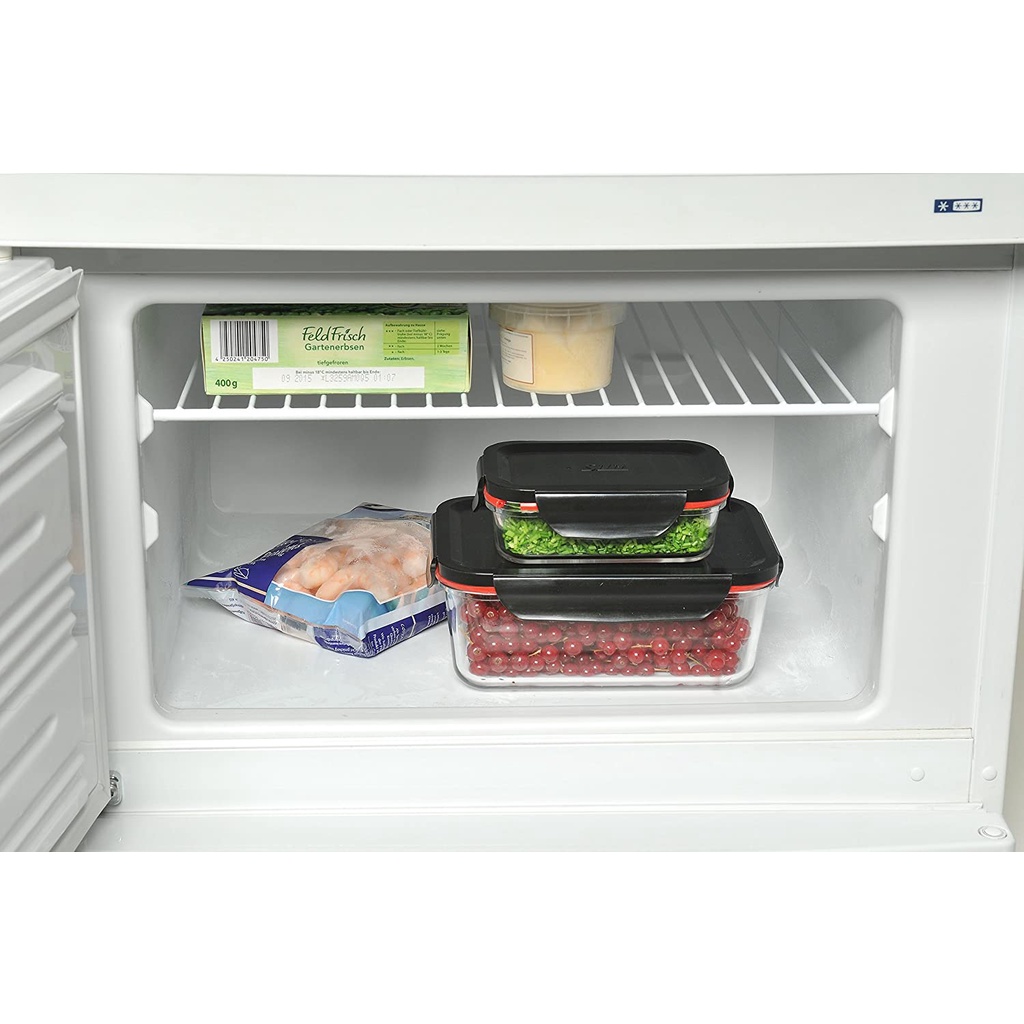 Set hộp thủy tinh Silit Storio đựng thực phẩm trong tủ lạnh 3 chiếc có hộp [nhập Đức chính hãng]