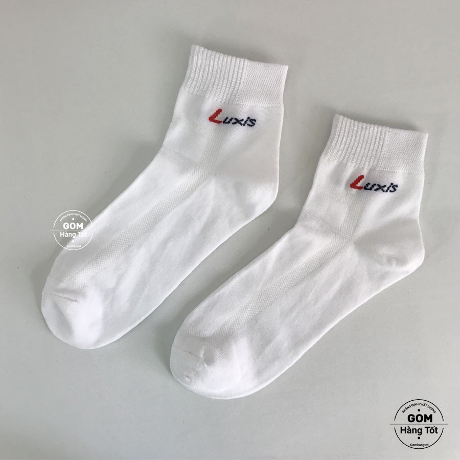 [Combo 5 đôi] tất cổ cao nam nữ cao cấp, vớ thể thao unisex phủ nano bạc khử mùi kháng khuẩn - LUXIS-S15-CB5