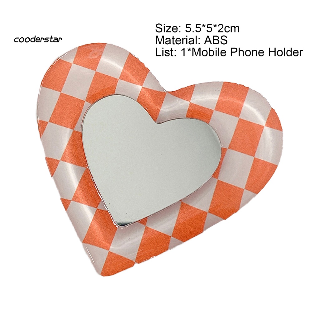Giá Đỡ Điện Thoại Có Thể Gập Lại Kèm Gương Hình Trái Tim Xinh Xắn