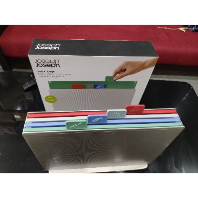 BỘ 4 THỚT JOSEPH JOSEPH INDEX LARGE GRAPHITE ( cỡ Lớn 34*24cm)
