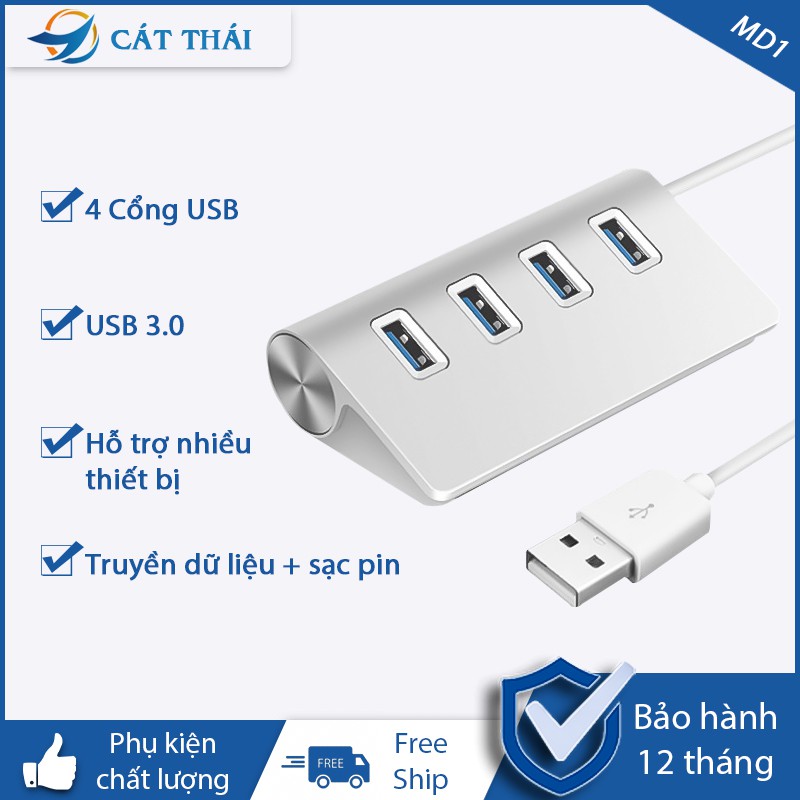 Hub bộ chia USB 3.0 cực hiện đại chất liệu hợp kim nhôm tốc độ cực nhanh có thể sử dụng cho nhiều thiết bị