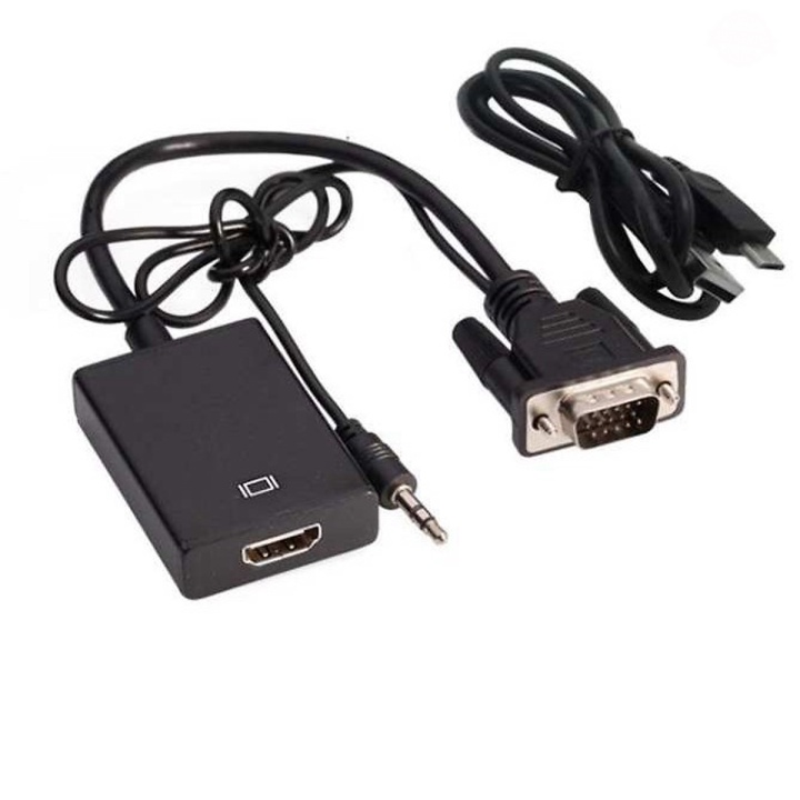 Cáp Tín Hiệu Chuyển Đổi VGA sang HDMI Có Audio - VGA to HDMI có AV
