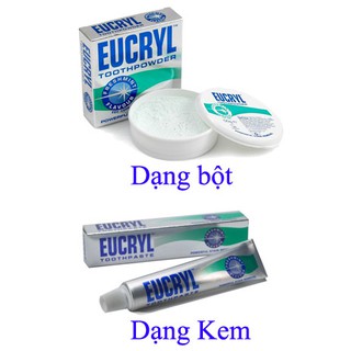 Combo Kem và Bột trắng răng Eucryl - Anh