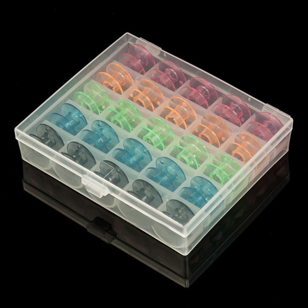 Bộ 25 cuộn chỉ nhiều màu kèm hộp đựng