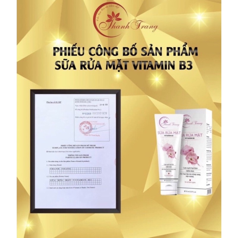 SỮA RỬA MẶT VITAMIN B3 THANH TRANG