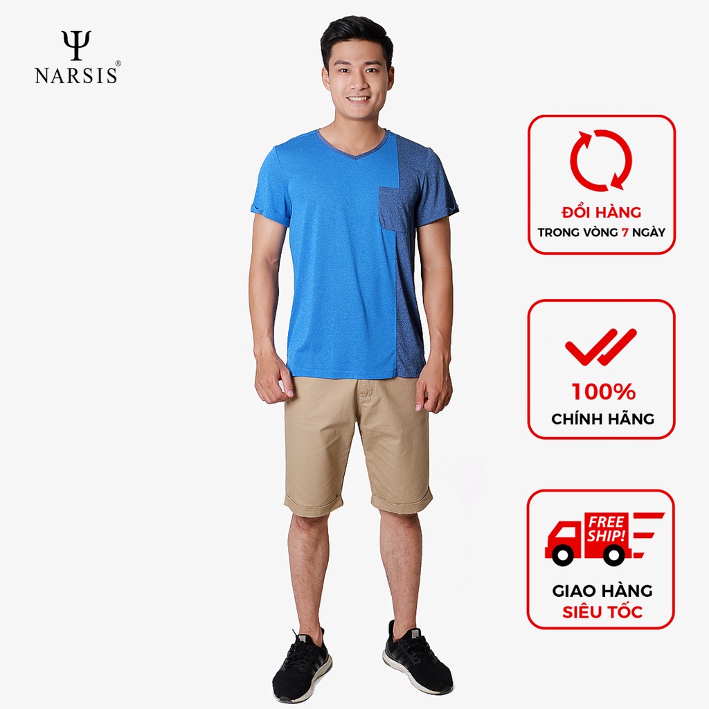 Áo Thun Nam Cổ Tim Narsis D8051