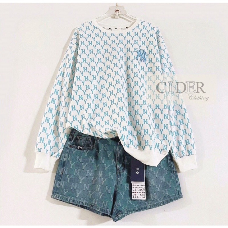 Áo sweater MLB hoạ tiết NY