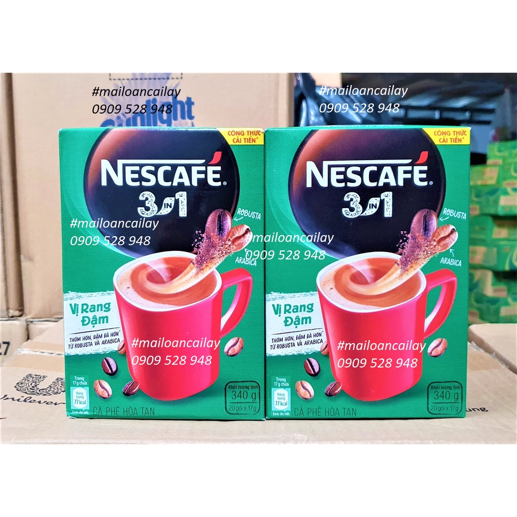 NESCAFE 3in1 Rang xay Đậm Vị Cà Phê 340g