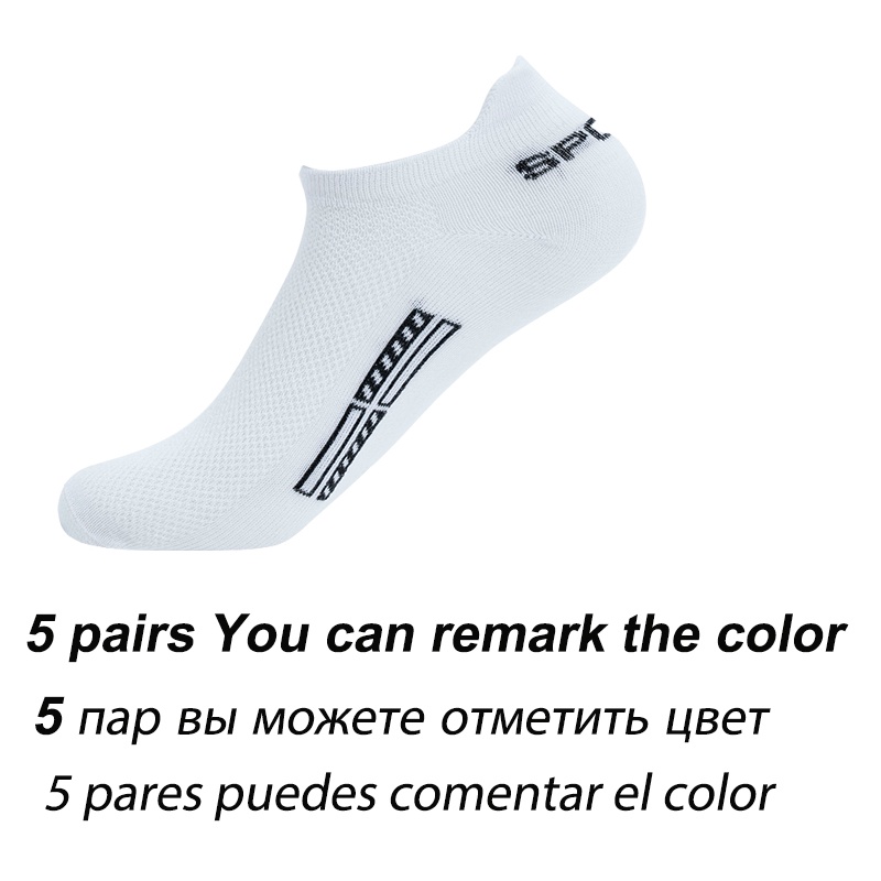 Set 5 đôi vớ thể thao bằng cotton thoáng khí cho nam size 39-43