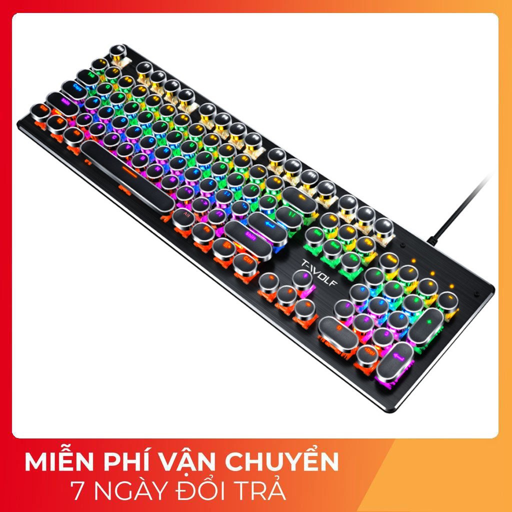 Bàn Phím Cơ Gaming T70  cao cấp, nhiều chế độ led, phím tạch tạch cảm giác chơi game cực đã BH 12 tháng