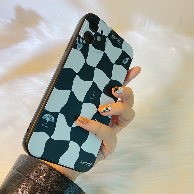 Ốp Điện Thoại TPU Họa Tiết Kẻ Ô Cho iPhone 13 Pro Max 11 Pro Max 12 Mini X XR XS Max SE 2020 2022 6 6S 7 8 Plus