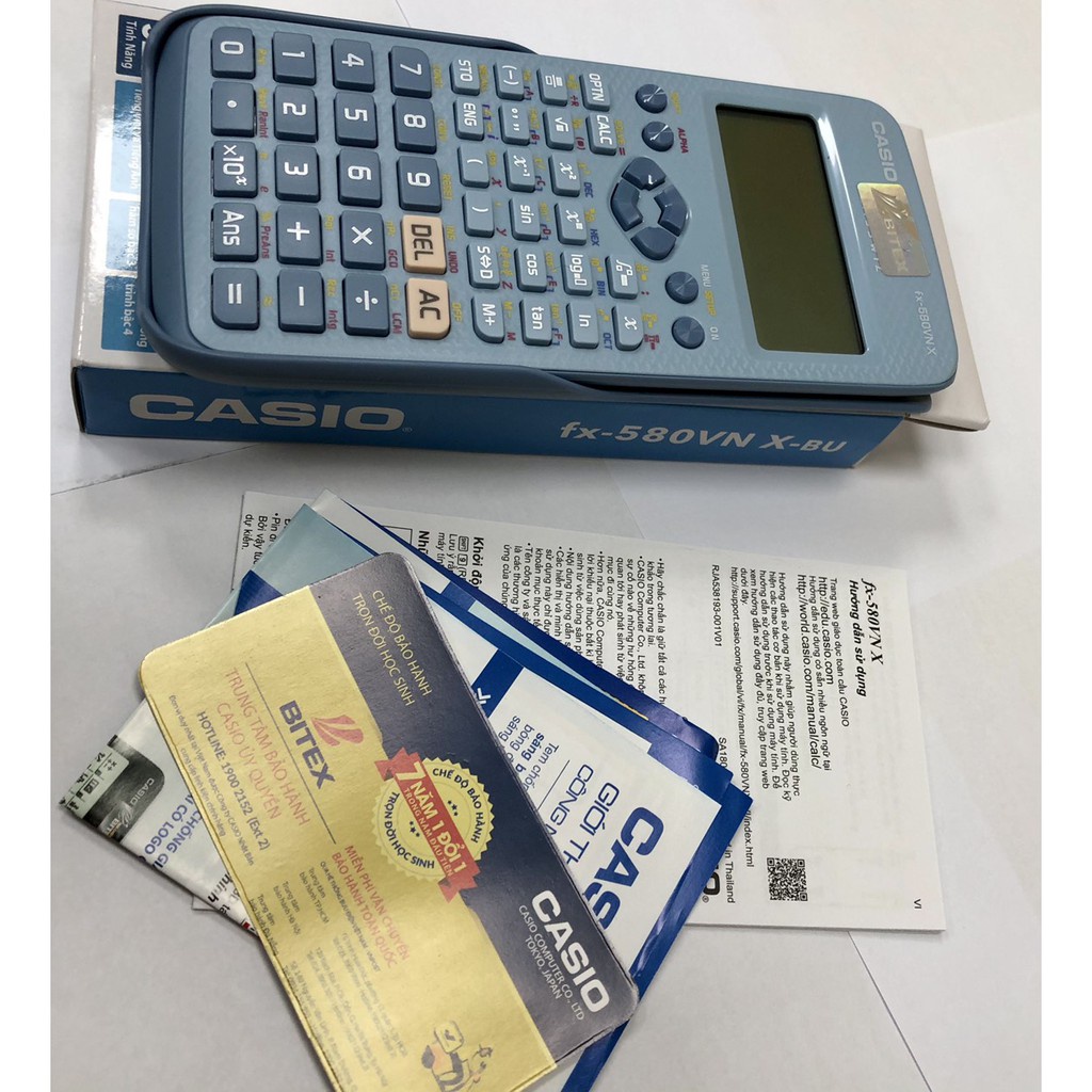 Máy Tính Casio FX 580VNX, Máy Tính Chính Hãng Bitex Bảo Hành 7 Năm Trọn Đời Học Sinh - Chuyển Đổi Tiếng Việt
