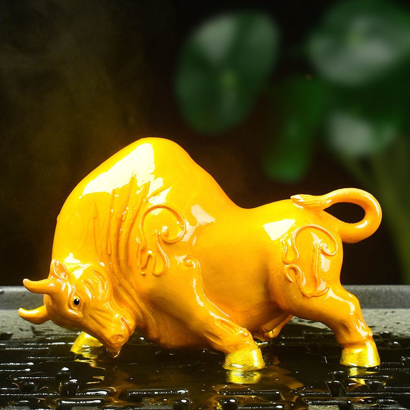 [Bullish Tea Pets] Bullish Thú cưng trà đổi màu mới có thể nâng cao Trang trí Khay Lucky Sáng tạo Vật nuôi Phụ ki