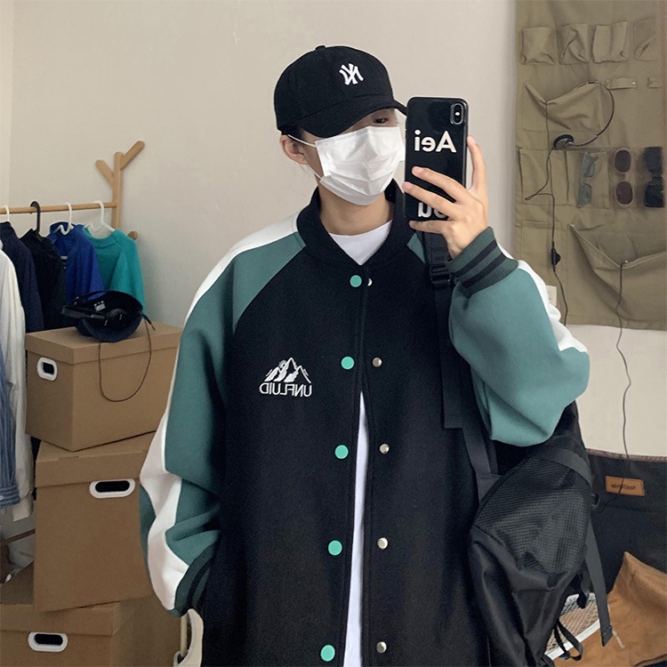 Áo Bomber Unisex UNFLUID - Áo khoác hoodie dáng varsity chất liệu nỉ bông phong cách Ulzzang Hàn Quốc – MayLinh Shop