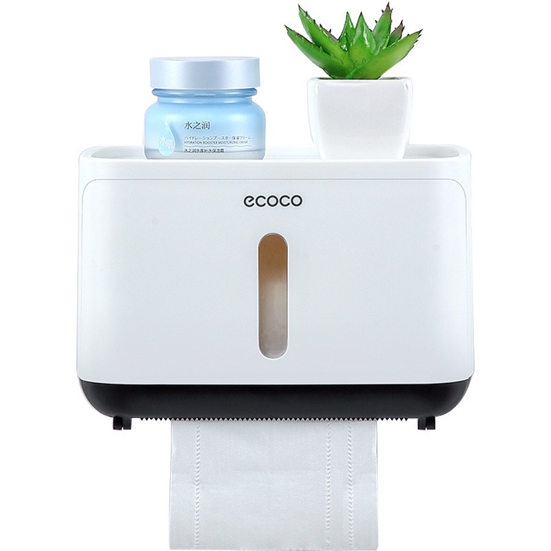 Hộp đựng giấy vệ sinh ECOCO chống thấm cao cấp không khoan tường E1807