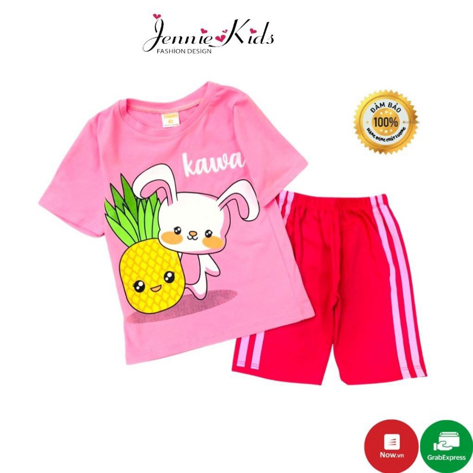 Đồ bộ bé gái size đại hình thú thun cotton 4 chiều JENNIE KIDS thấm hút mồ hôi tốt J408